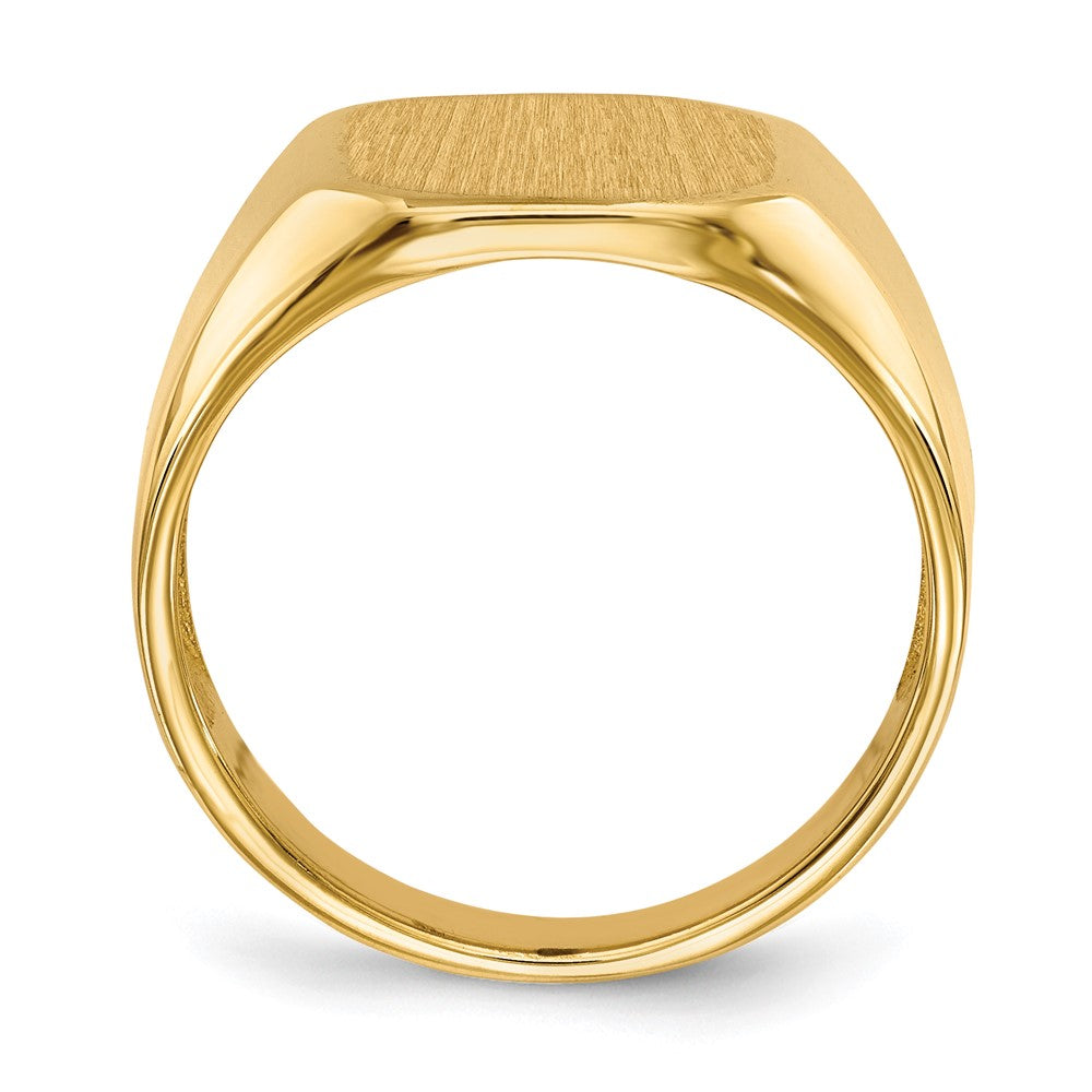 14k 15.5x13.0mm Open Back Mens Signet Ring