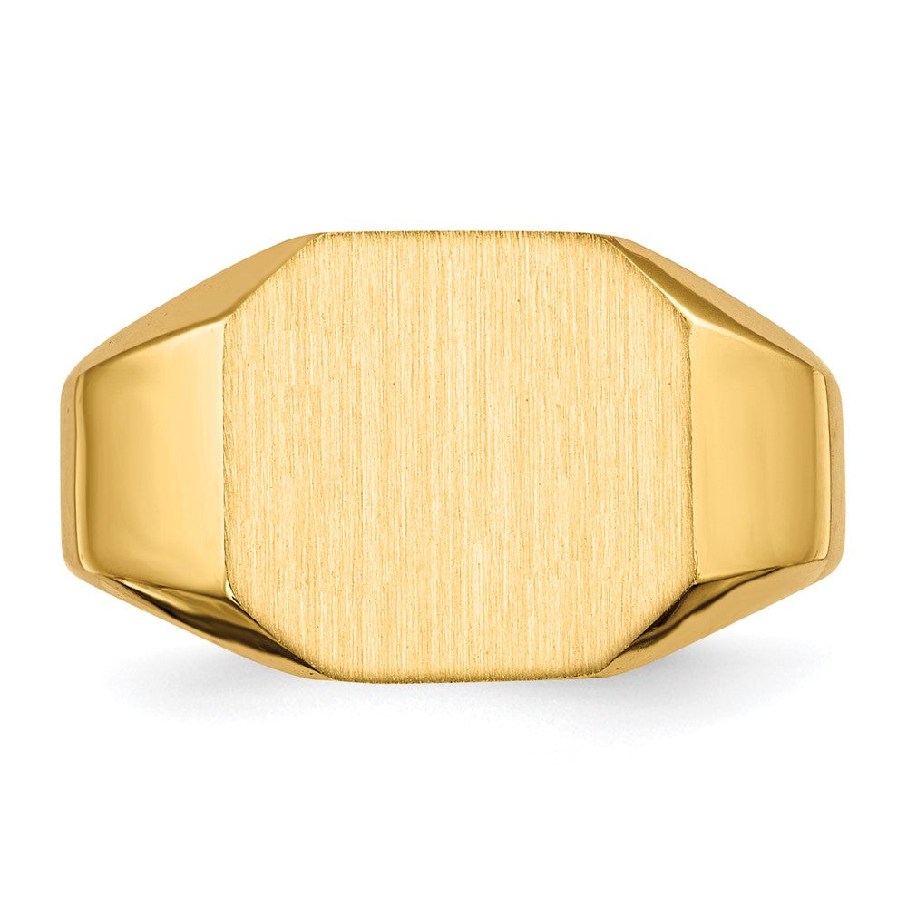 14k 12.5x11.0mm Open Back Signet Ring