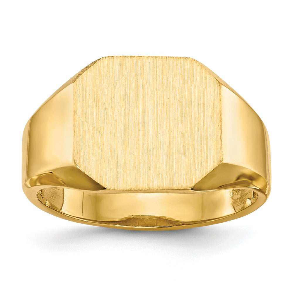 14k 12.5x11.0mm Open Back Signet Ring