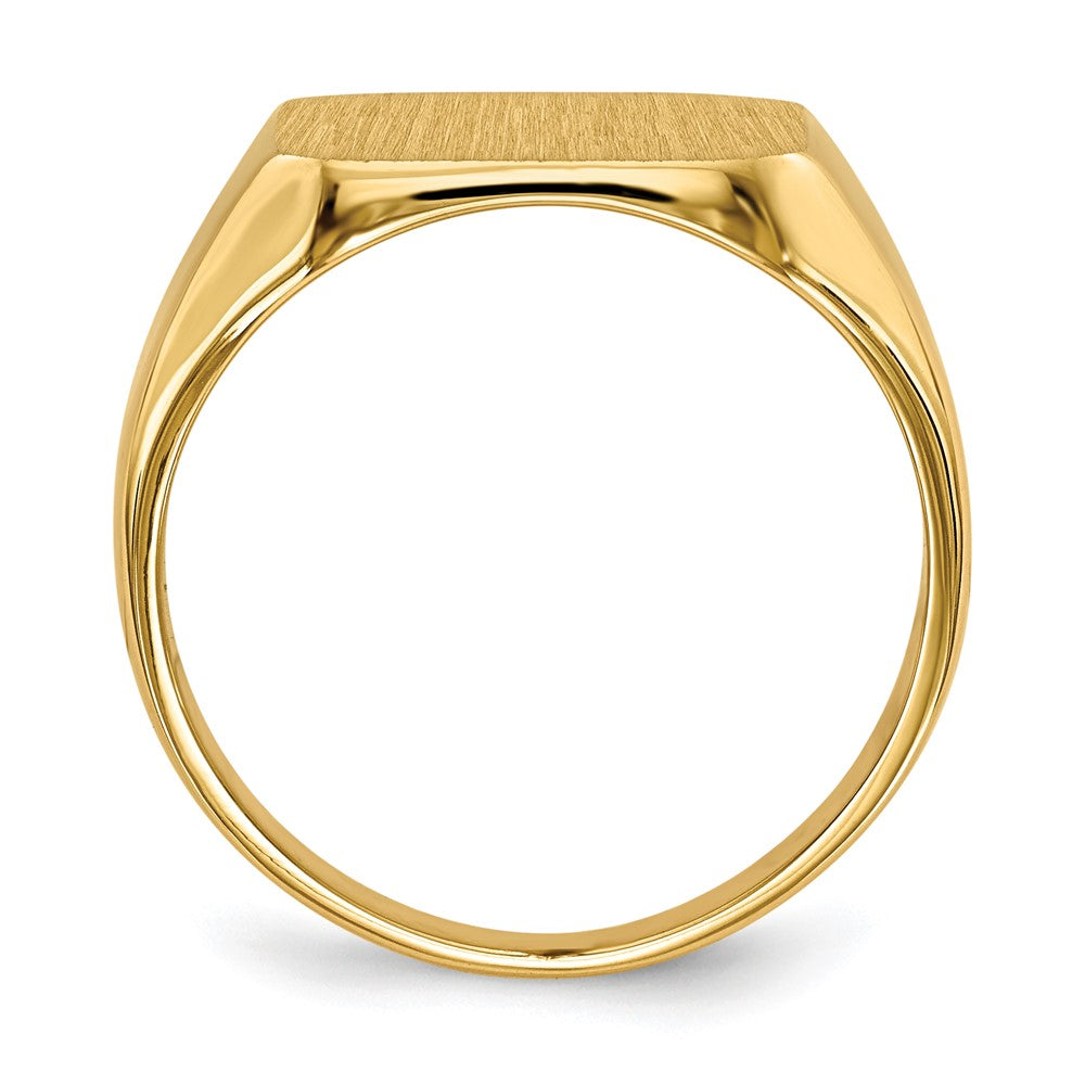 14k 13.0mm x14.0mm Closed Back Men's Signet Ring