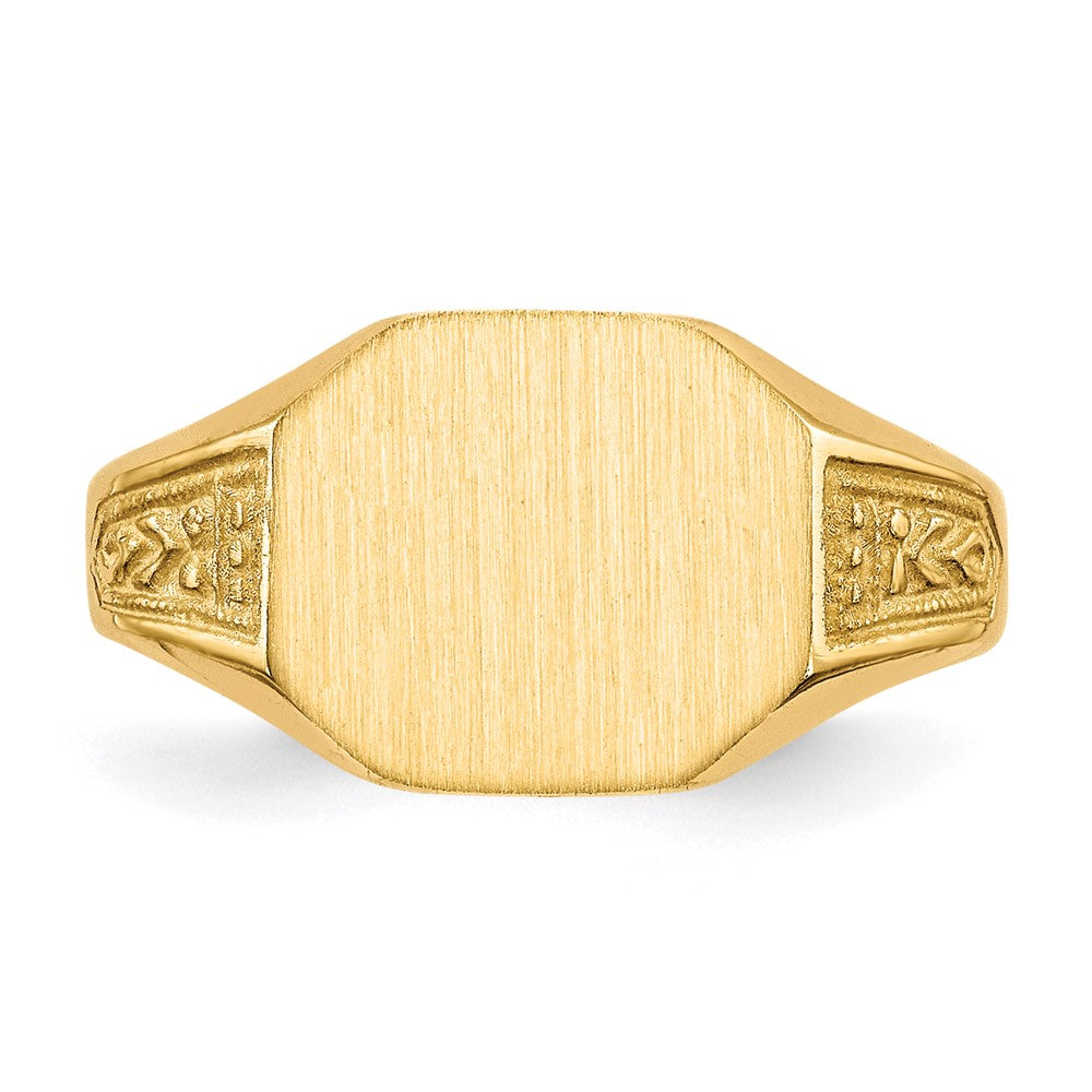 14k 9.0x11.0mm Closed Back Signet Ring