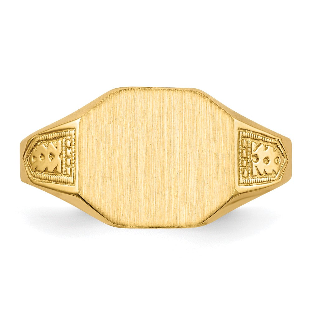 14k 9.0x11.0mm Open Back Signet Ring