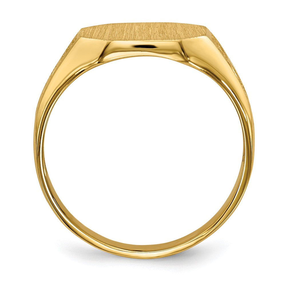 14k 9.0x11.0mm Open Back Signet Ring