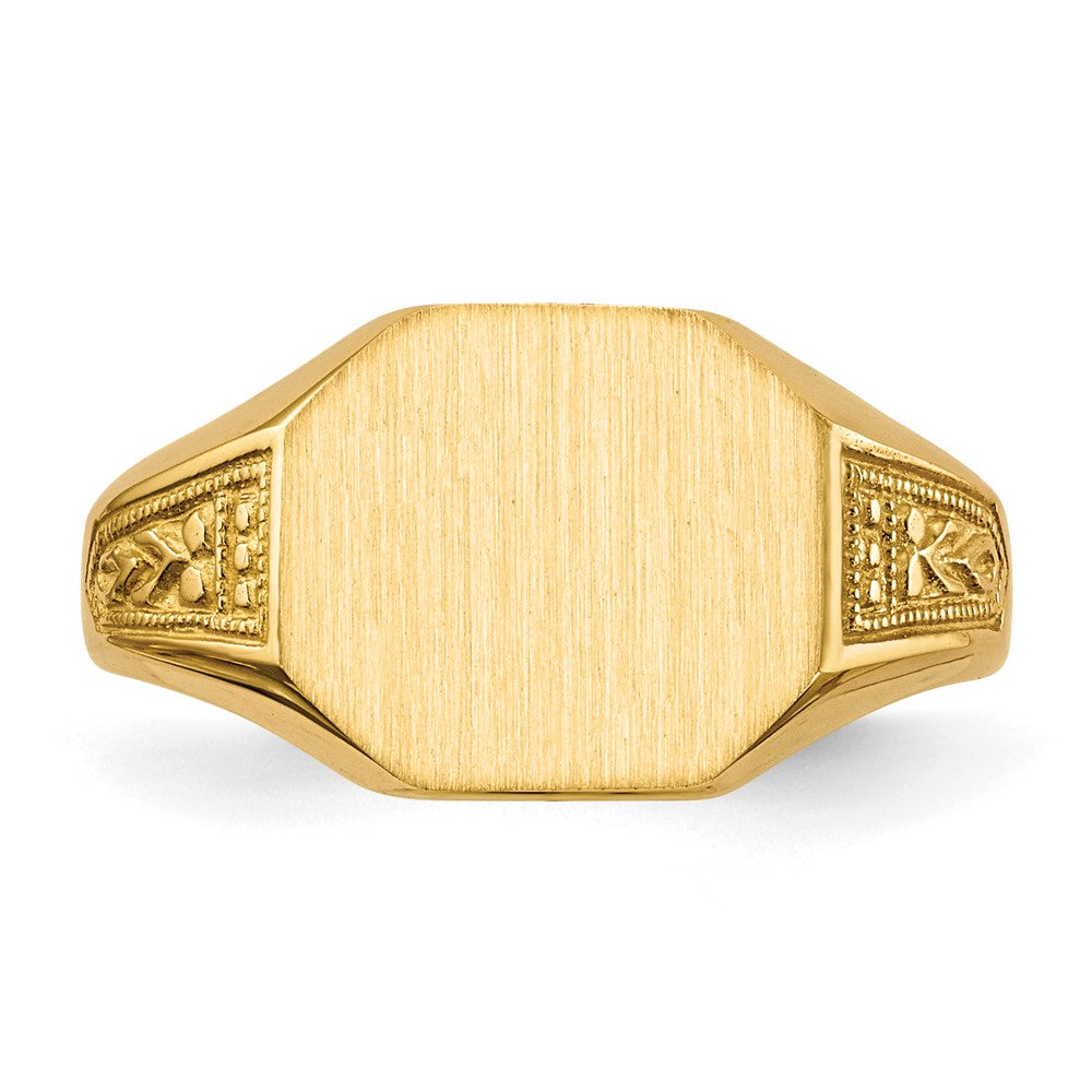 14k 9.0x11.0mm Open Back Signet Ring