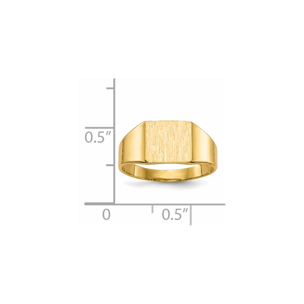 14k 8.5x7.0mm Closed Back Signet Ring