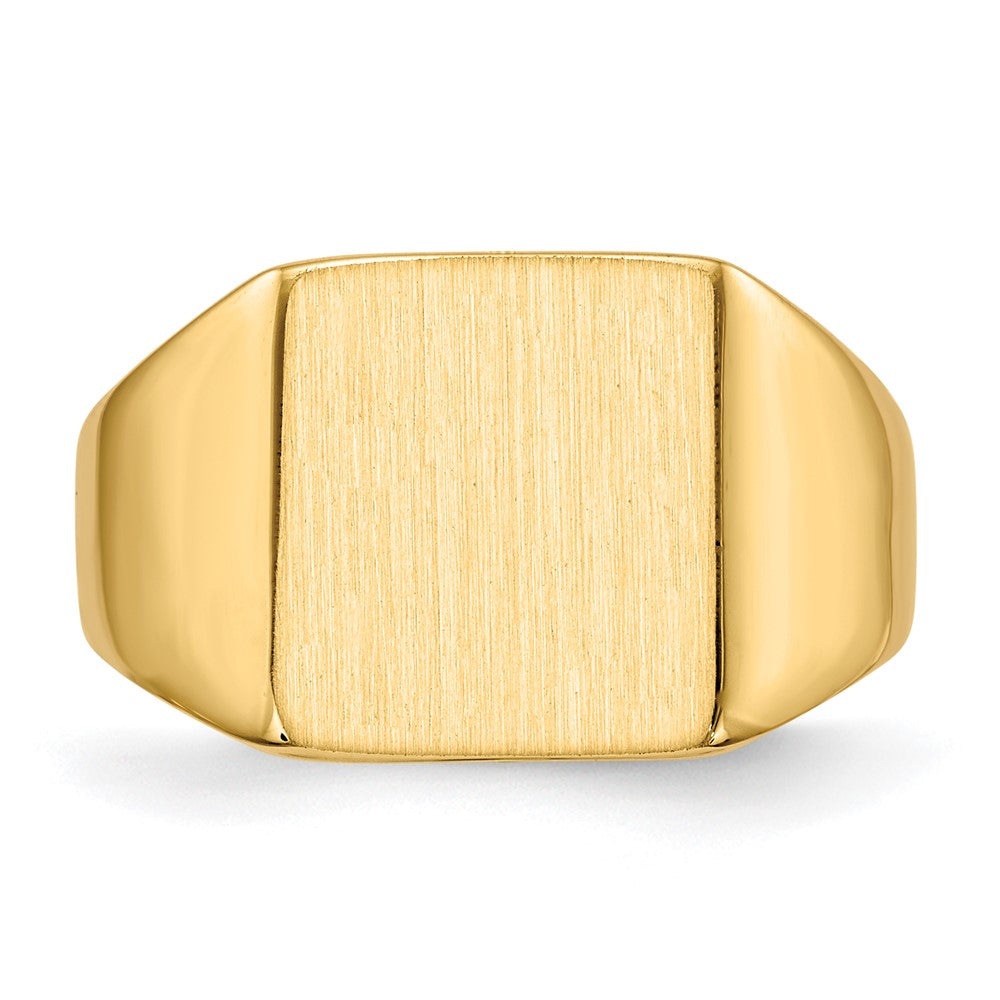 14k 11.5x11.0mm Closed Back Signet Ring