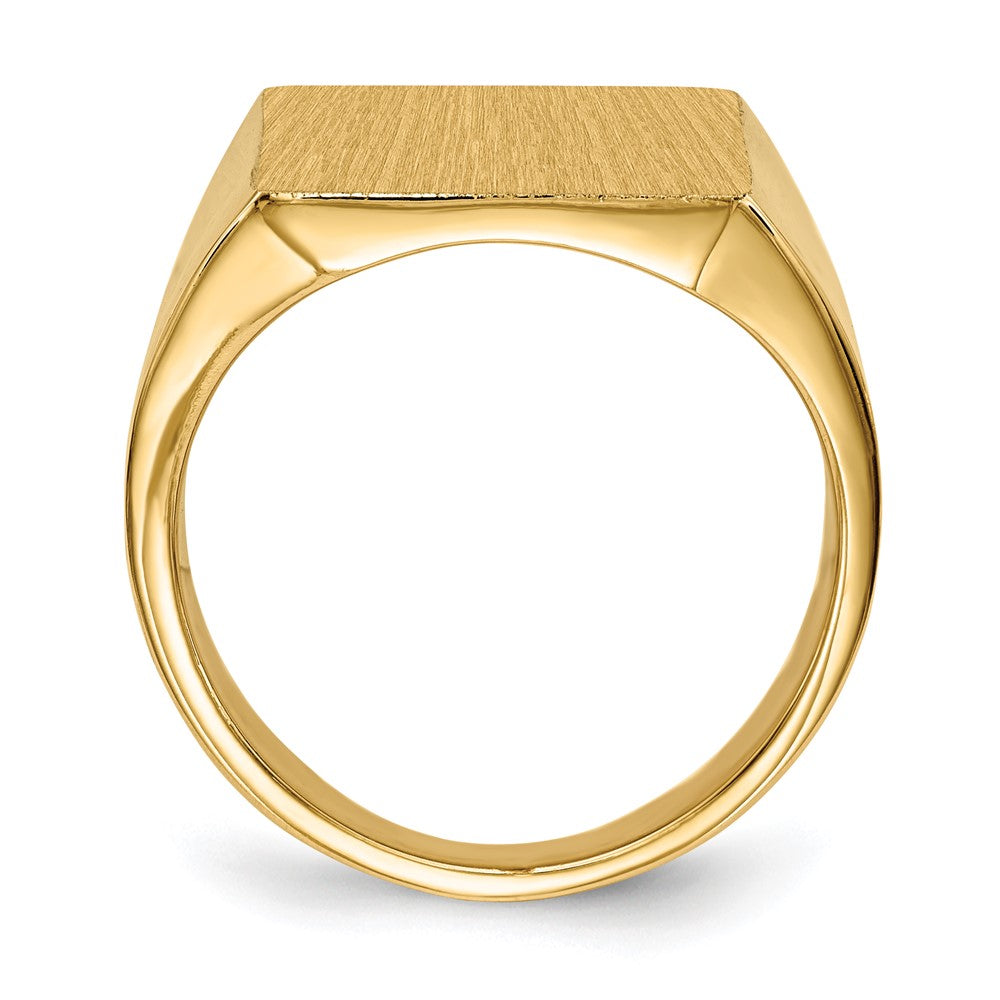 14k 15.0x17.0.0mm Closed Back Mens Signet Ring