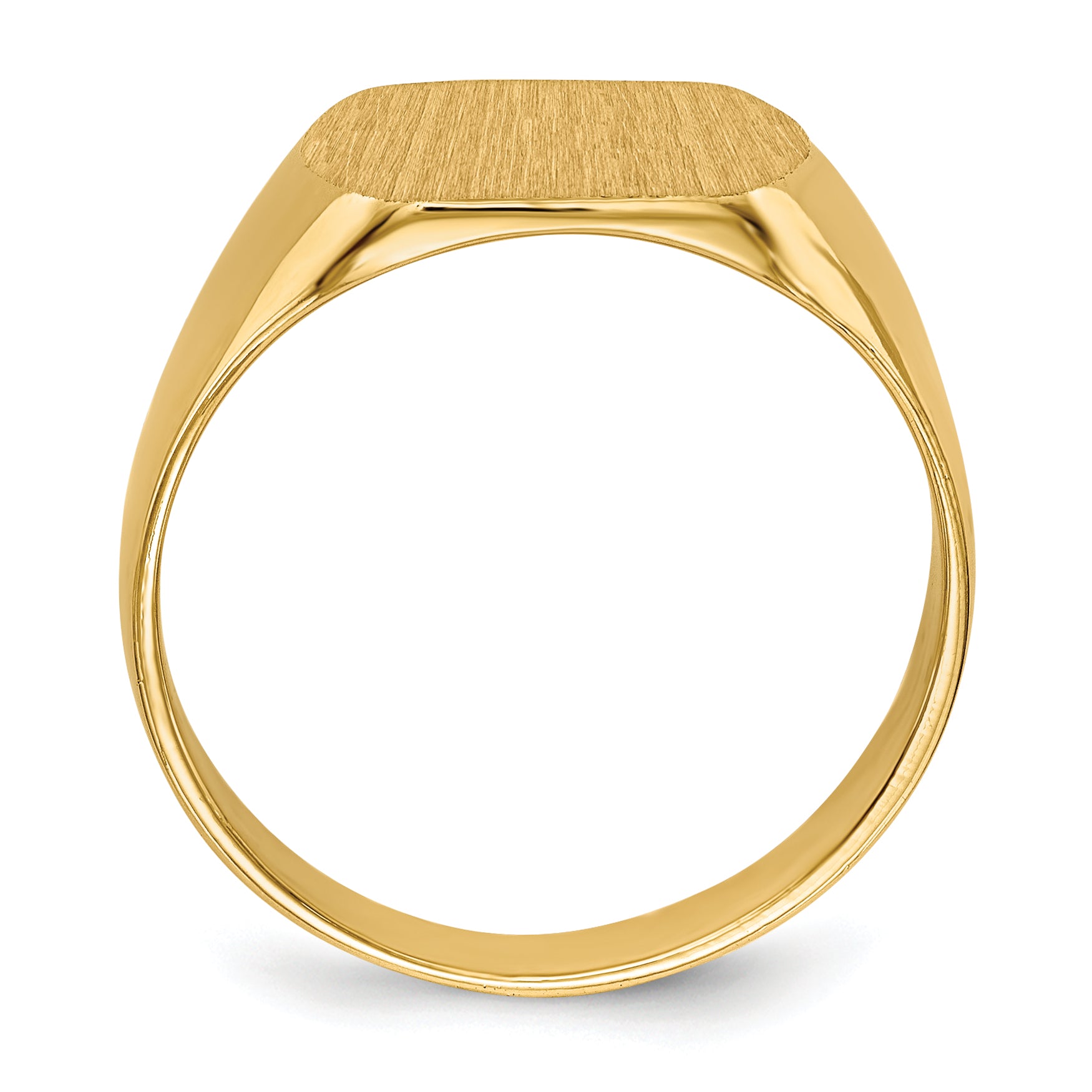 14k 10.5x12.0mm Closed Back Signet Ring