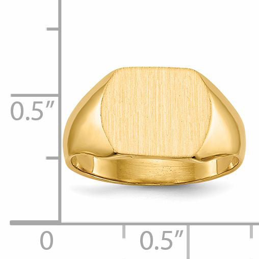 14k 10.5x12.0mm Closed Back Signet Ring