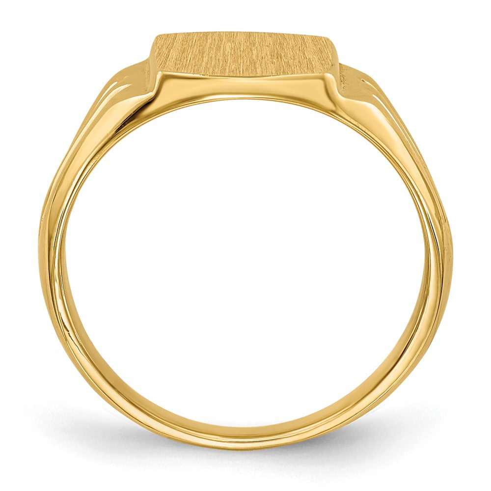 14k 8.5x10.5mm Closed Back Signet Ring