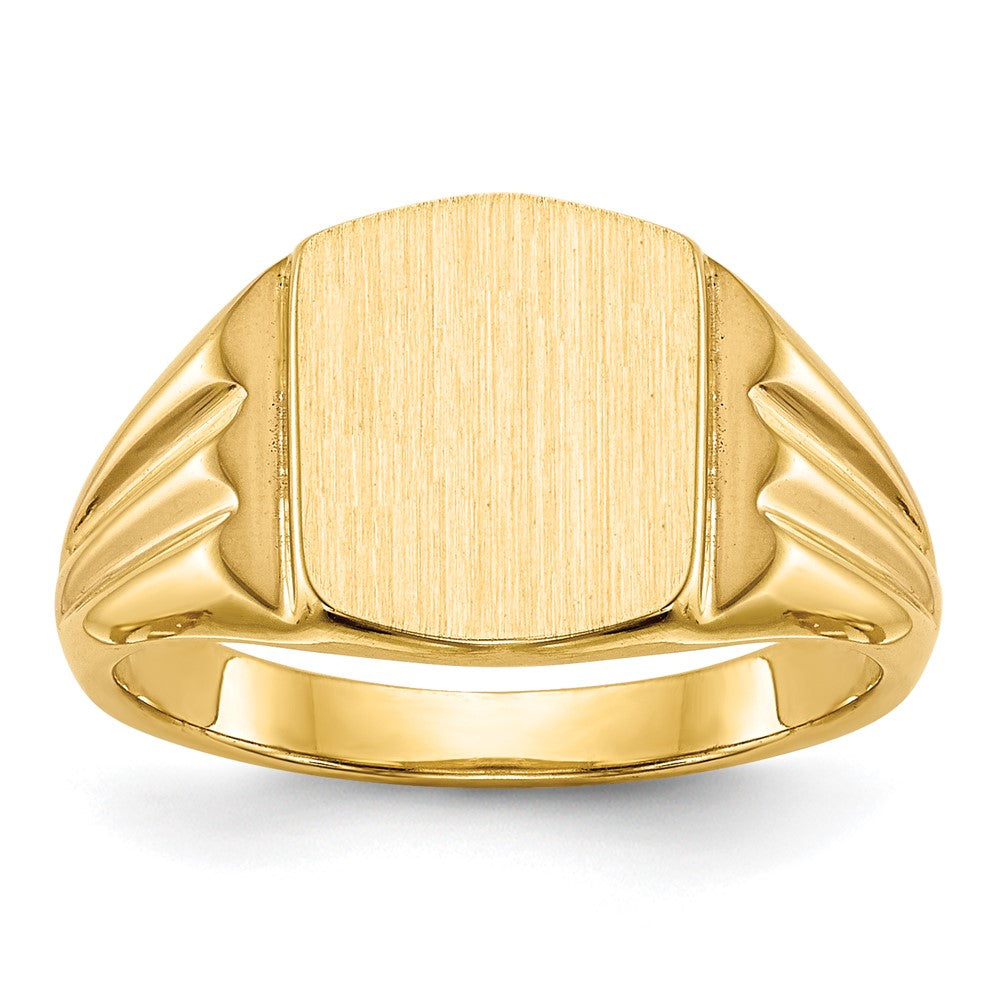 14k 8.5x10.5mm Closed Back Signet Ring