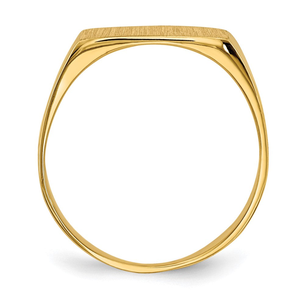 14k 6.5x12.5mm Closed Back Signet Ring