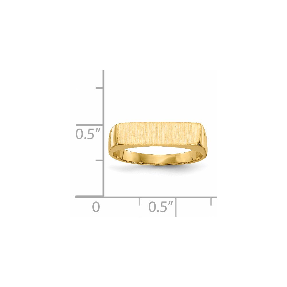 14k 5.0x16.5mm Closed Back Signet Ring