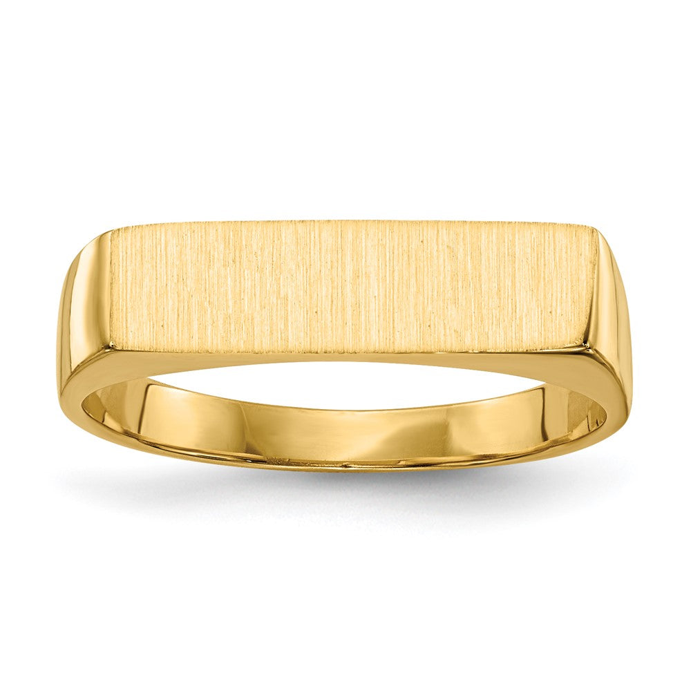 14k 5.0x16.5mm Closed Back Signet Ring