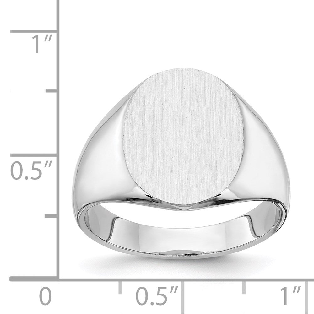 14kw 15.0x12.5mm Closed Back Signet Ring