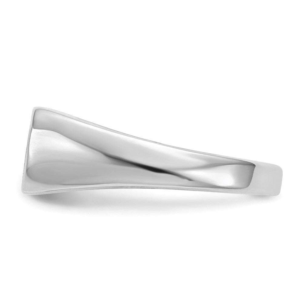 14k White Gold  10mmx6mm Open Back Signet Ring