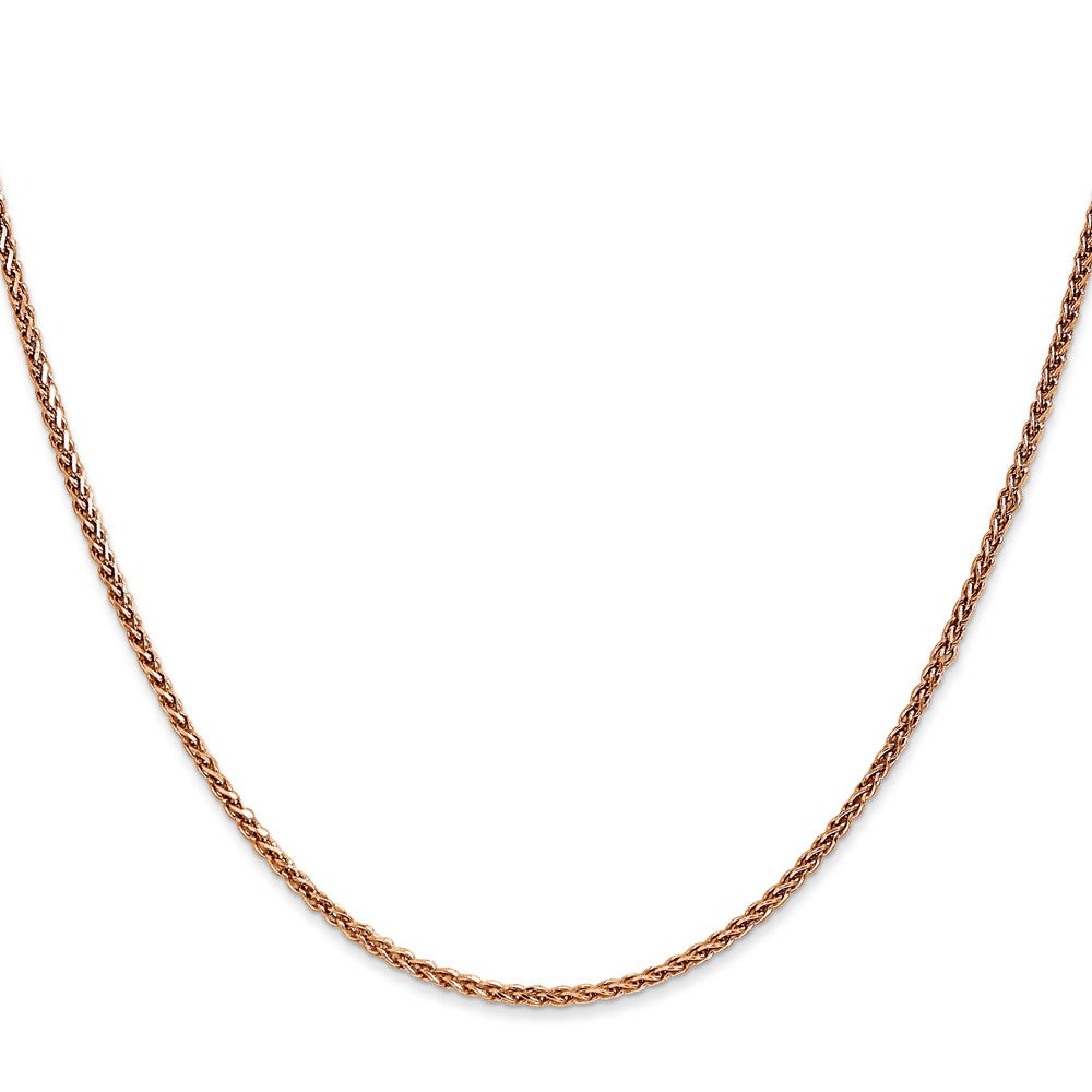 14K Rose Gold 20 inch 1.7mm Diamond-cut Spiga with Lobster Clasp Chain