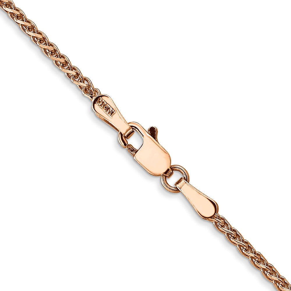 14K Rose Gold 20 inch 1.7mm Diamond-cut Spiga with Lobster Clasp Chain