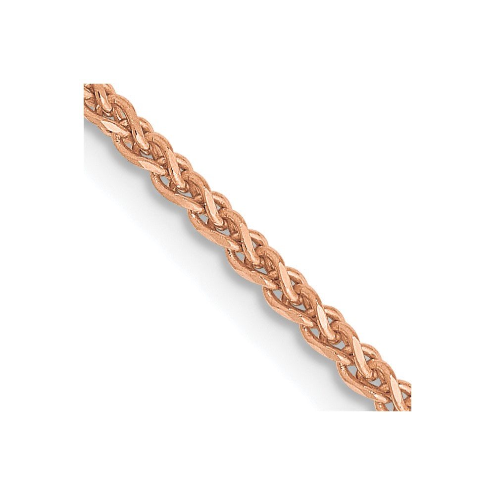 14K Rose Gold 20 inch 1.7mm Diamond-cut Spiga with Lobster Clasp Chain