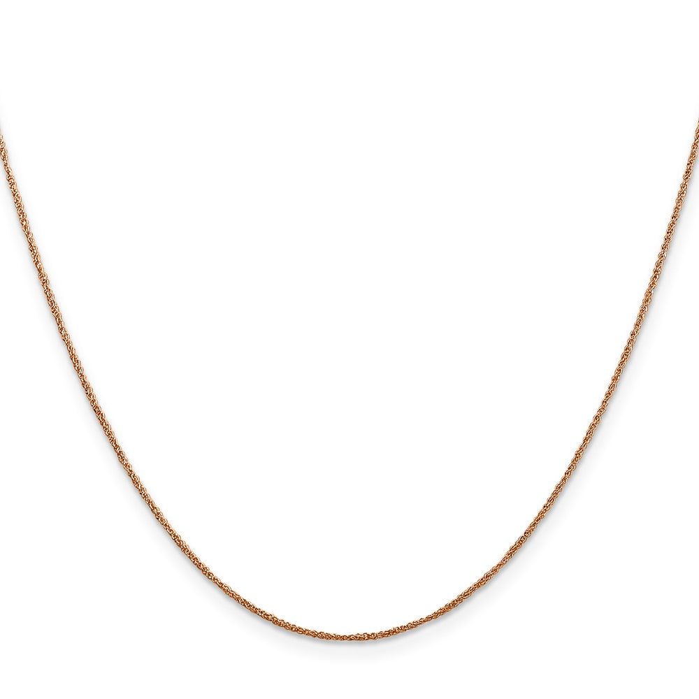 14K Rose Gold 16 inch .7mm Ropa with Spring Ring Clasp Chain