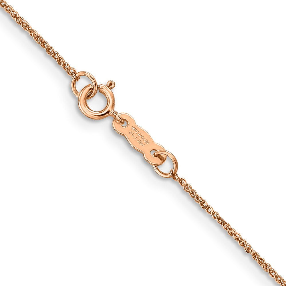 14K Rose Gold 16 inch .7mm Ropa with Spring Ring Clasp Chain