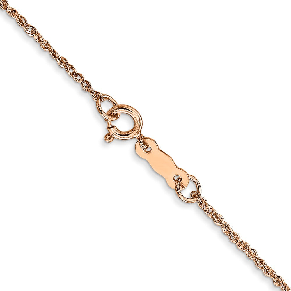 14K Rose Gold 24 inch 1.10mm Ropa with Spring Ring Clasp Chain