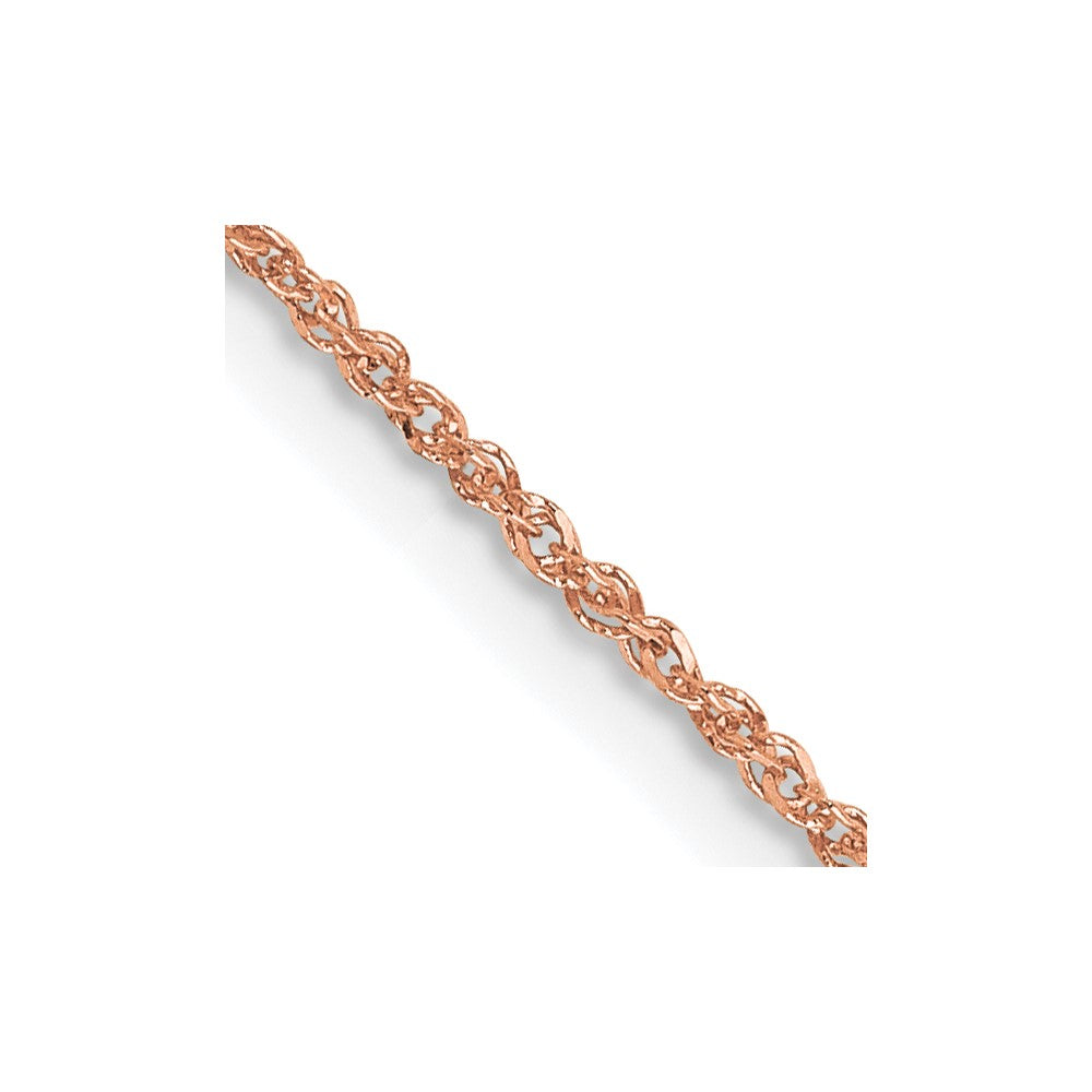 14K Rose Gold 24 inch 1.10mm Ropa with Spring Ring Clasp Chain