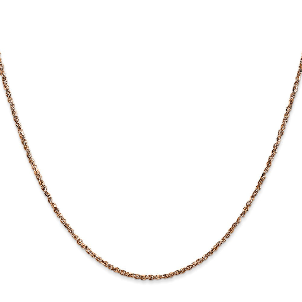 14K Rose Gold 24 inch  1.7mm Ropa with Lobster Clasp Chain