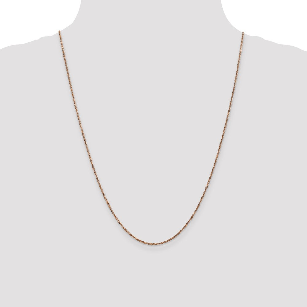 14K Rose Gold 24 inch  1.7mm Ropa with Lobster Clasp Chain