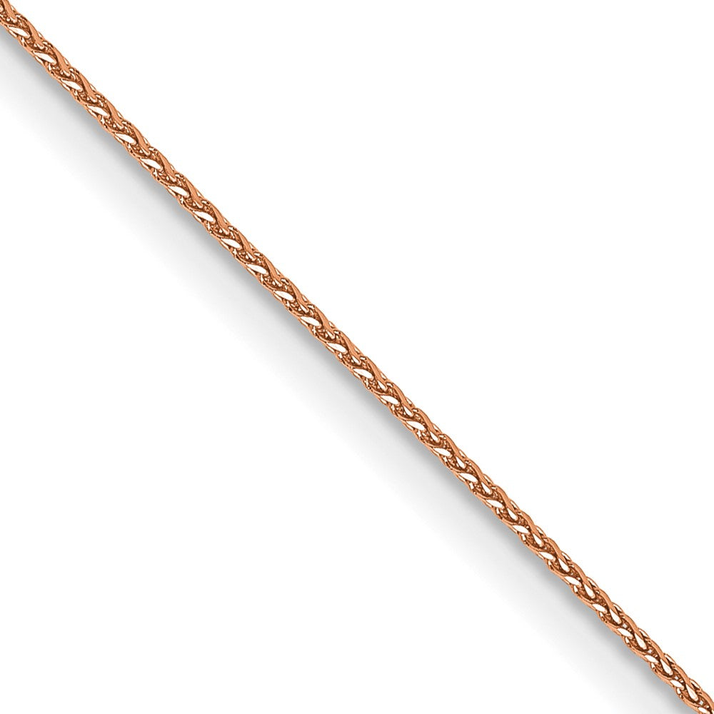 14K Rose Gold 20 inch .85mm Diamond-cut Spiga with Lobster Clasp Chain