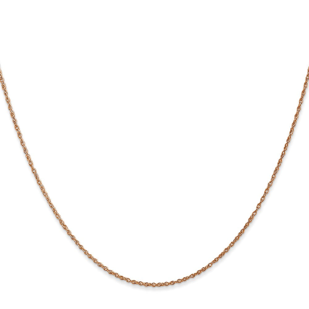 14K Rose Gold 24 inch .8mm Baby Rope with Spring Ring Clasp Chain