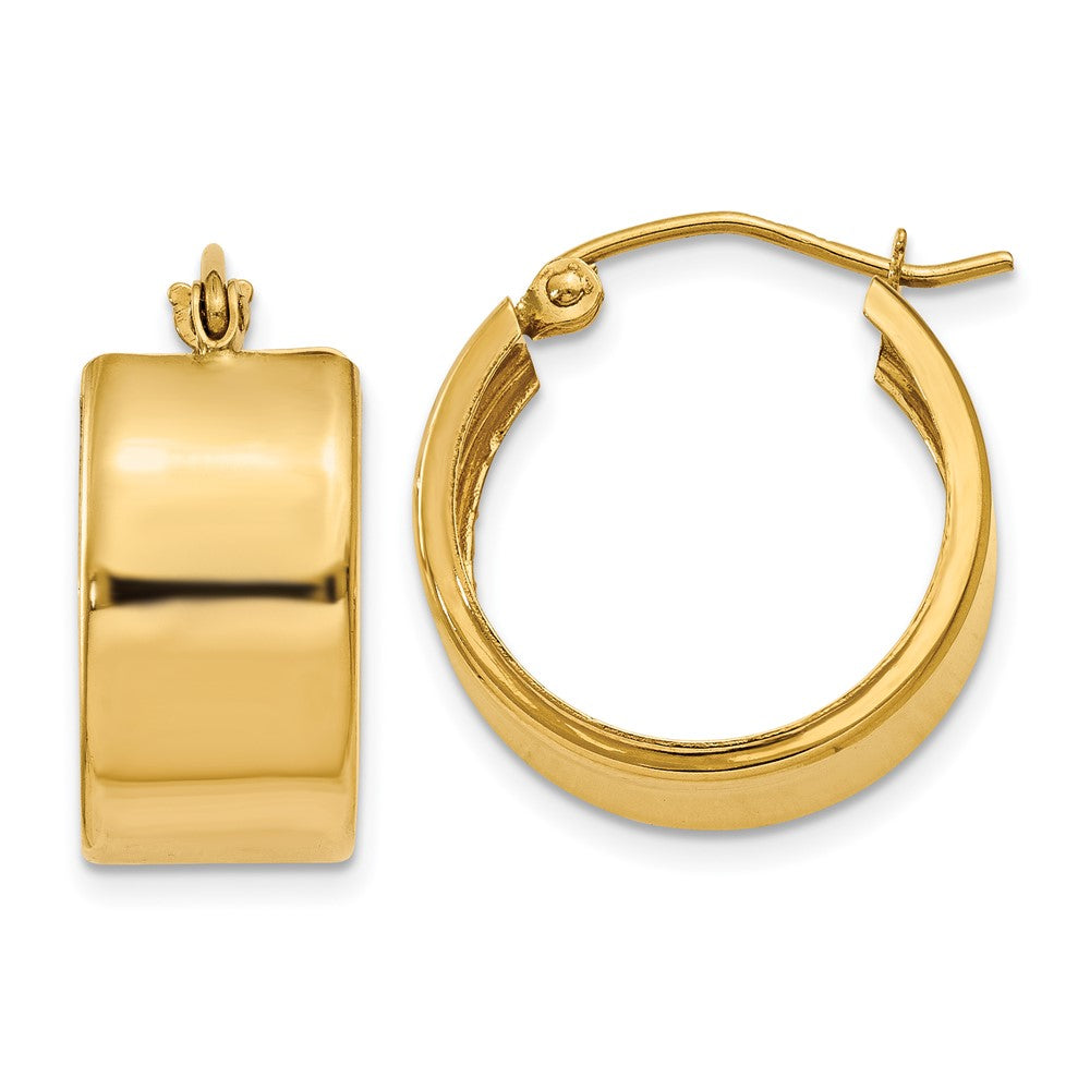 14K 8.25mm Polished Hoop Earrings