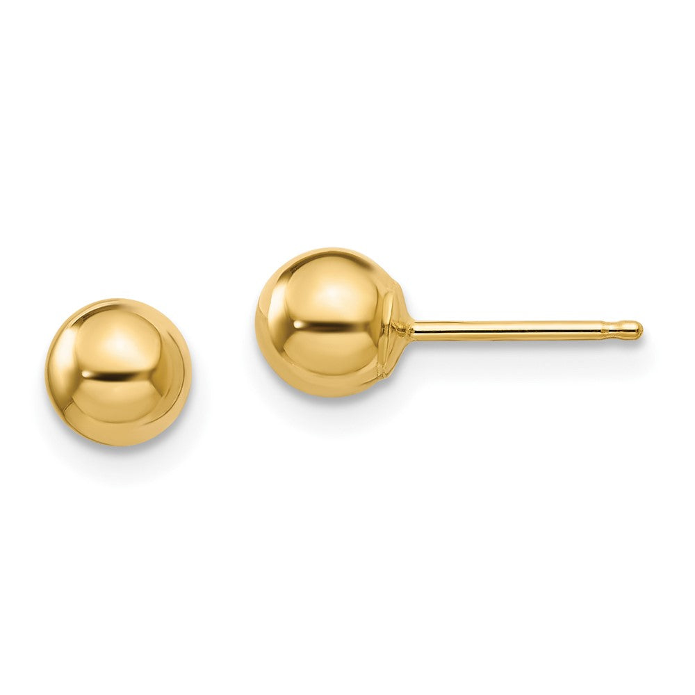 14k Madi K Polished 5mm Ball Post Earrings