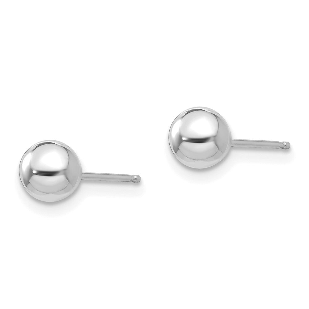 14k White Gold Madi K Polished 5mm Ball Post Earrings