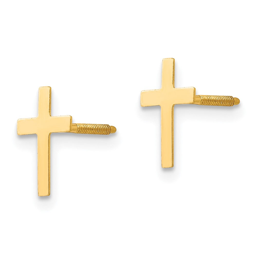 14k Madi K Cross Post Earrings