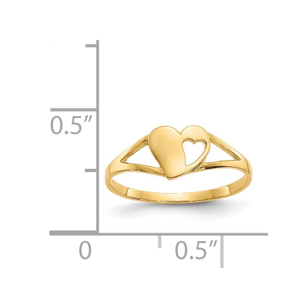 14k Madi K Heart Baby Ring