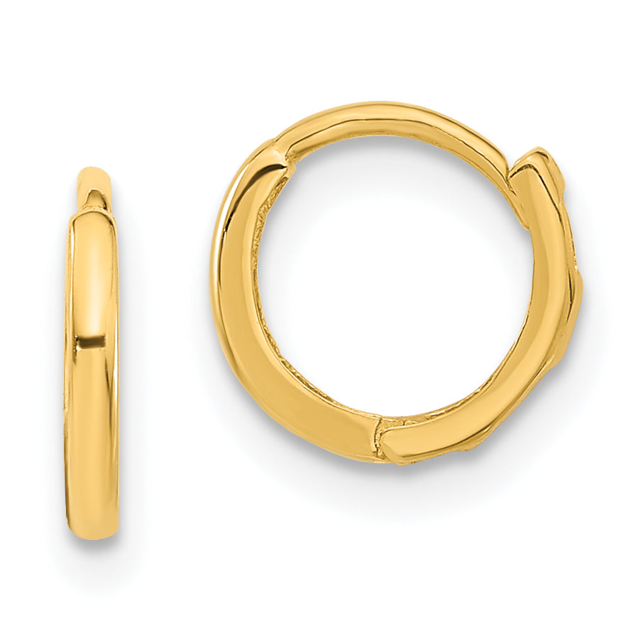 14k Madi K Polished Hinged Hoop Earrings