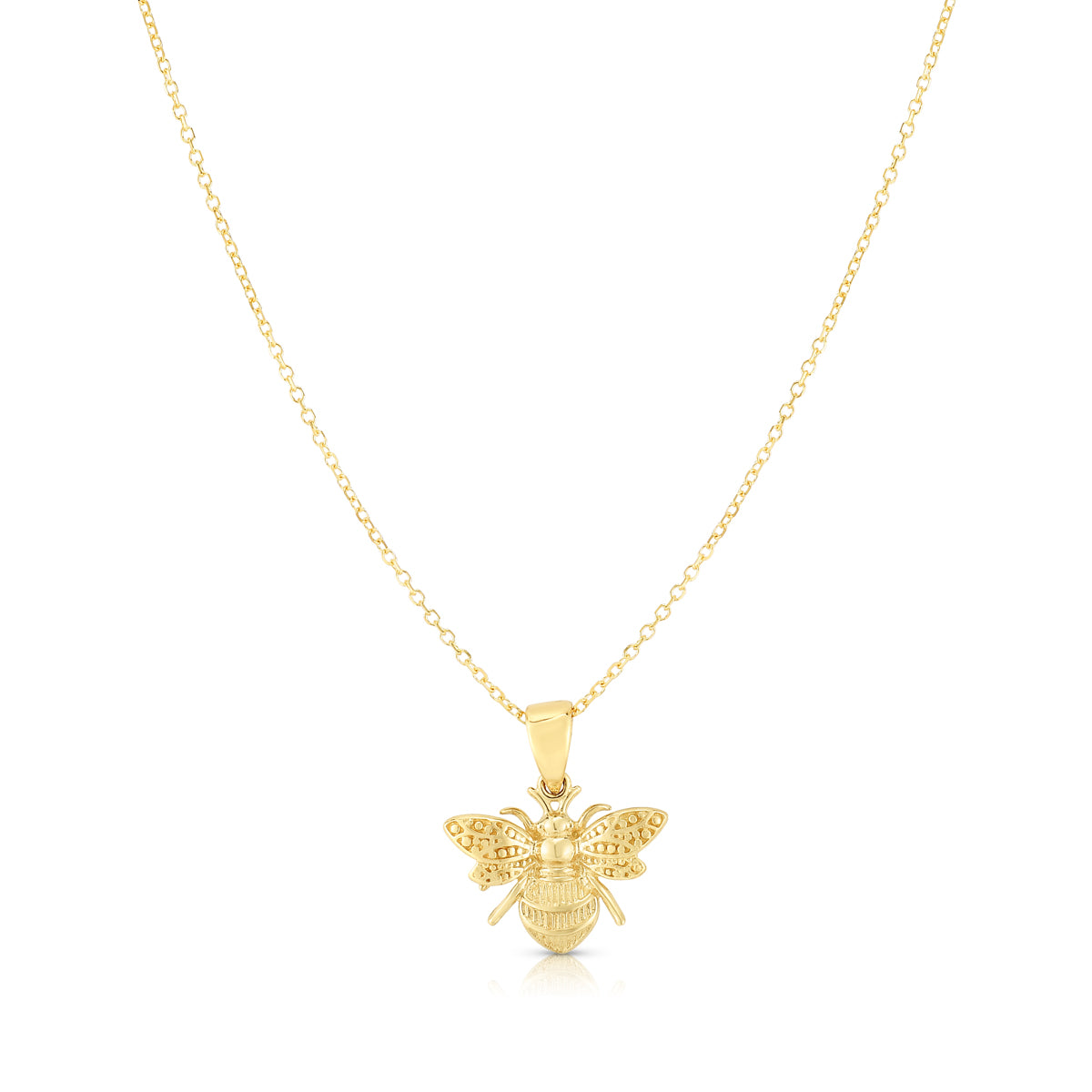 14K Yellow Gold 18" Bumblebee Necklace