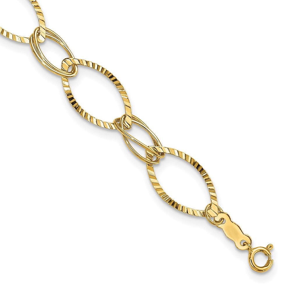 14K Fancy Link Bracelet