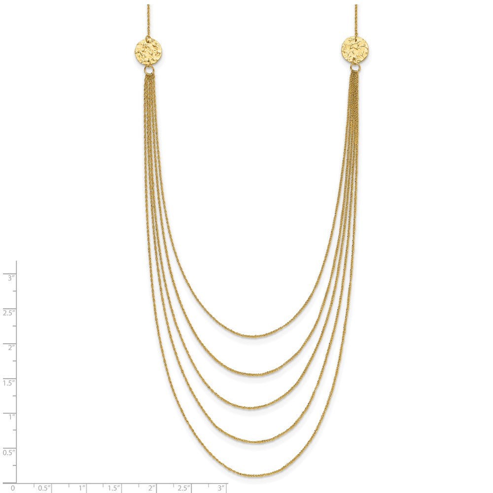 14k Five Strand Necklace