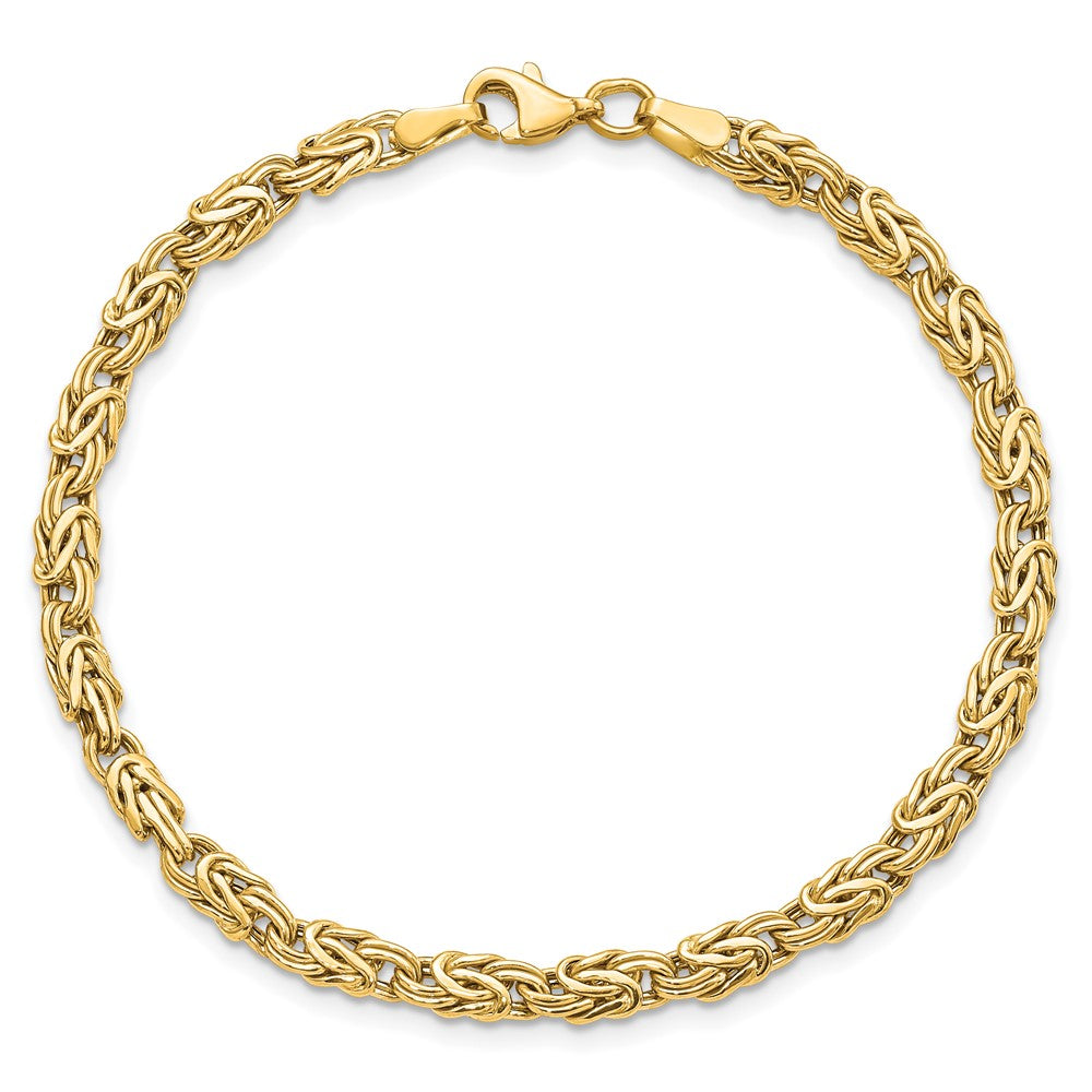 14K Gold Polished Fancy Byzantine Bracelet