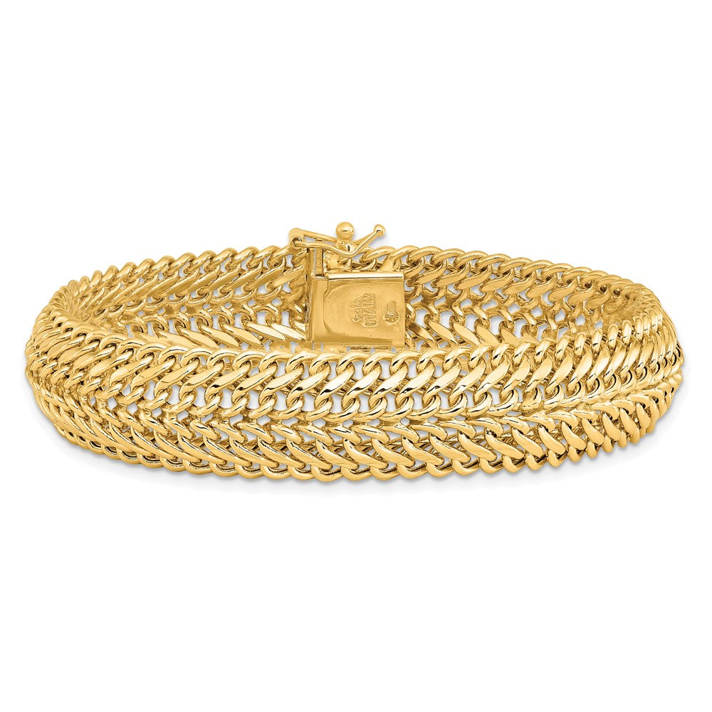 14k Polished 7.5in Fancy Link Bracelet