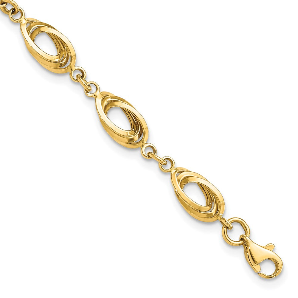 14k Polished Fancy Link Bracelet