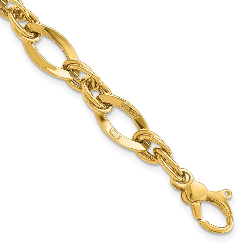 14k Polished Fancy Link Bracelet