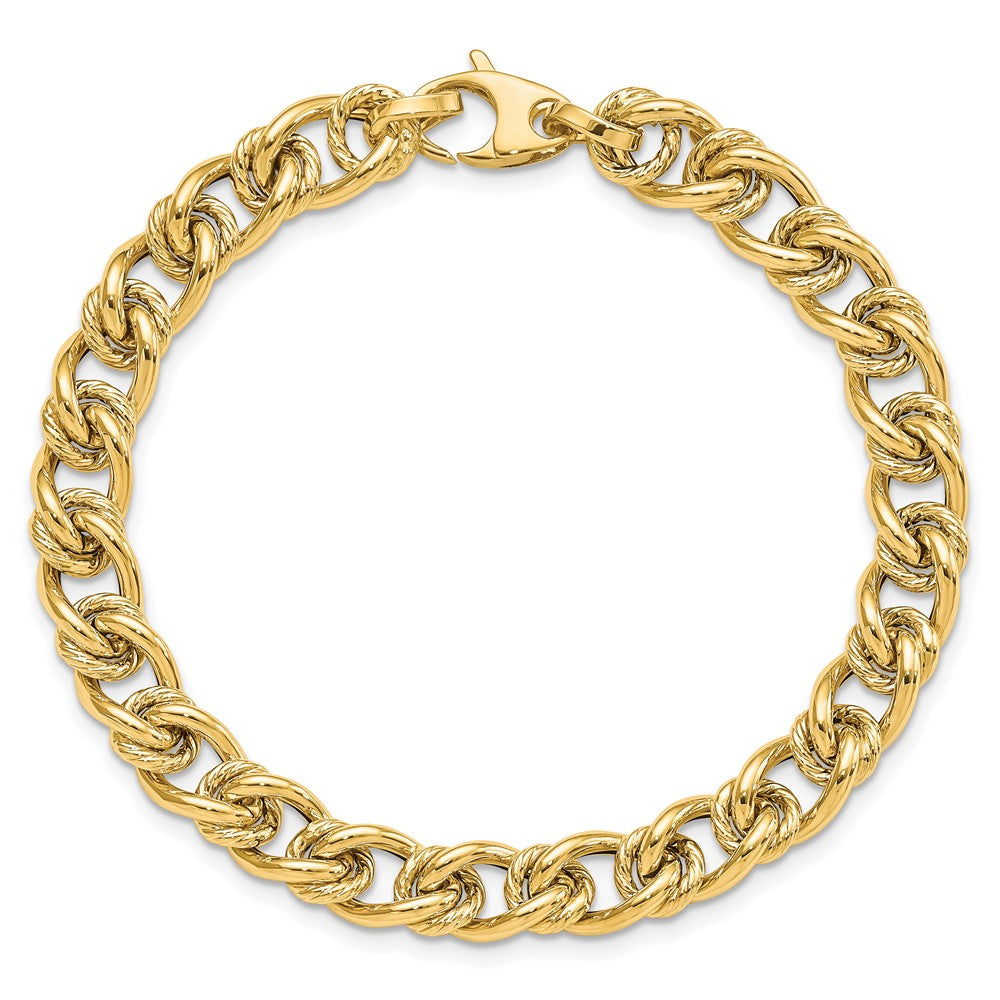 14K Polished Fancy Link Bracelet