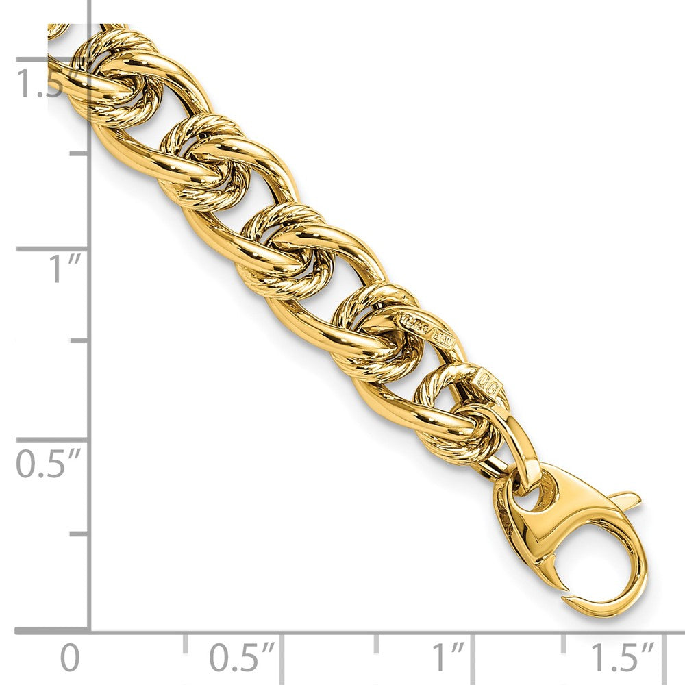 14K Polished Fancy Link Bracelet