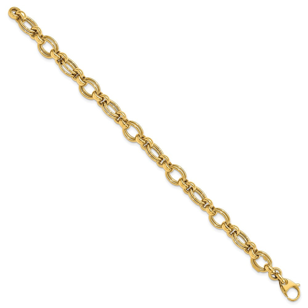 14k Polished Fancy Link Bracelet