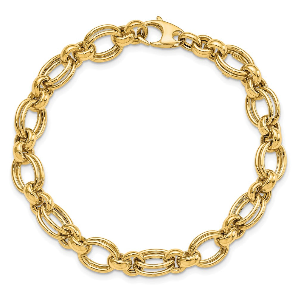 14k Polished Fancy Link Bracelet