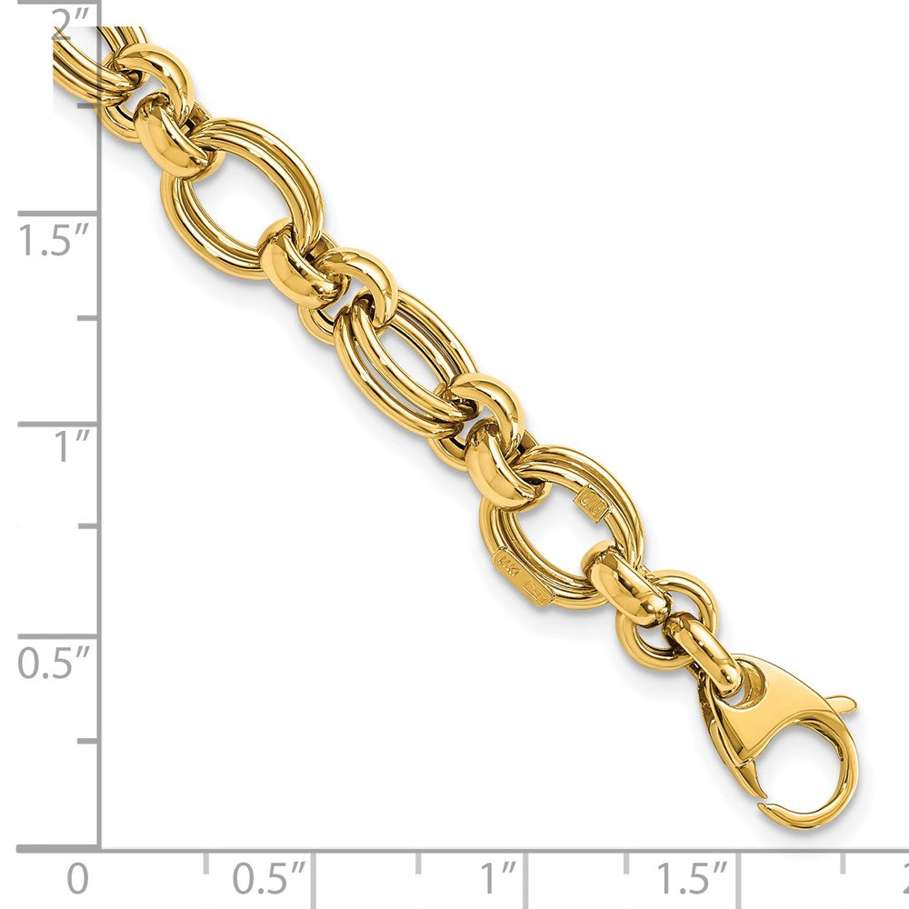 14k Polished Fancy Link Bracelet