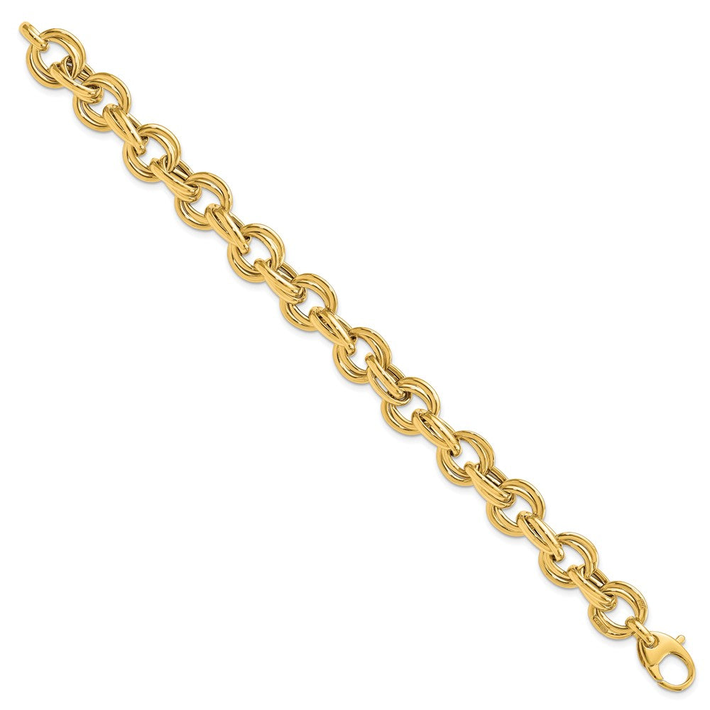 14K Polished Fancy Link Bracelet